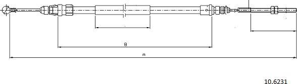 Cabor 10.6231 - Трос, гальмівна система avtolavka.club