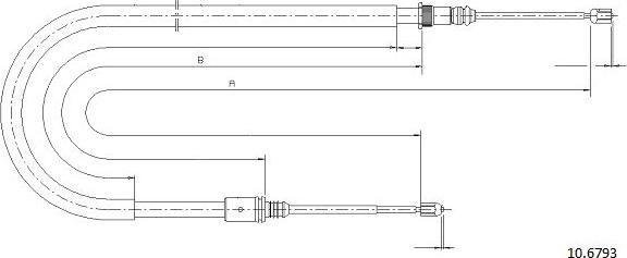 Cabor 10.6793 - Трос, гальмівна система avtolavka.club