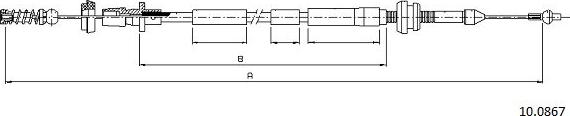 Cabor 10.0867 - Тросик газу avtolavka.club