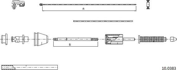 Cabor 10.0383 - Тросик газу avtolavka.club