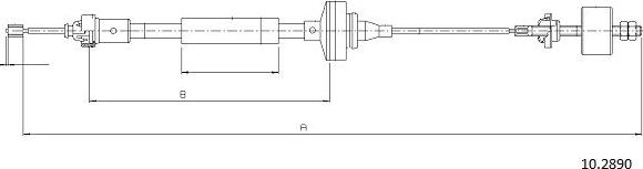 Cabor 10.2890 - Трос, управління зчепленням avtolavka.club