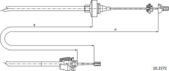 Cabor 10.2372 - Трос, управління зчепленням avtolavka.club