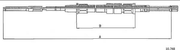 Cabor 10.748 - Трос, гальмівна система avtolavka.club