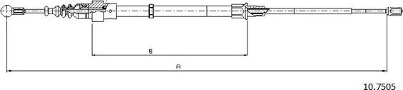 Cabor 10.7505 - Трос, гальмівна система avtolavka.club