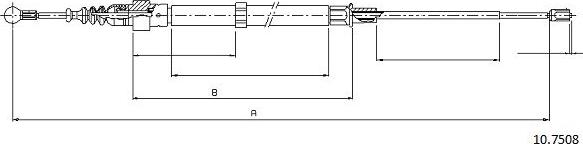 Cabor 10.7508 - Трос, гальмівна система avtolavka.club