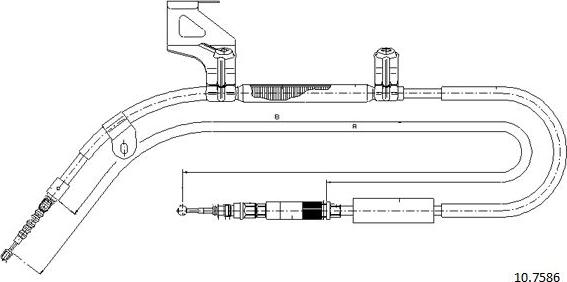 Cabor 10.7586 - Трос, гальмівна система avtolavka.club