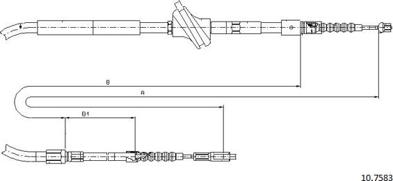 Cabor 10.7583 - Трос, гальмівна система avtolavka.club