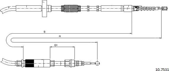 Cabor 10.7531 - Трос, гальмівна система avtolavka.club