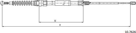 Cabor 10.7626 - Трос, гальмівна система avtolavka.club