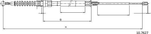 Cabor 10.7627 - Трос, гальмівна система avtolavka.club