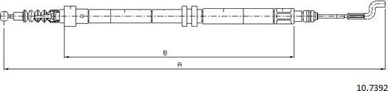 Cabor 10.7392 - Трос, гальмівна система avtolavka.club