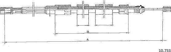 Cabor 10.733 - Трос, гальмівна система avtolavka.club