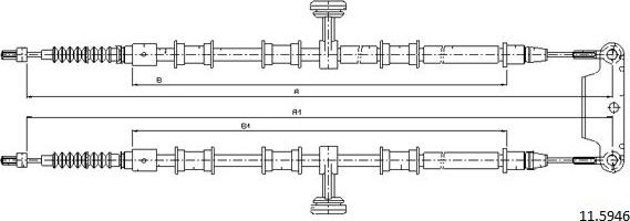 Cabor 11.5946 - Трос, гальмівна система avtolavka.club