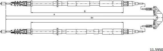 Cabor 11.5950 - Трос, гальмівна система avtolavka.club