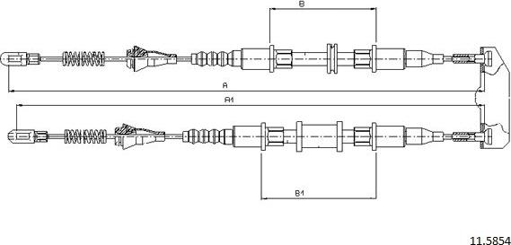 Cabor 11.5854 - Трос, гальмівна система avtolavka.club