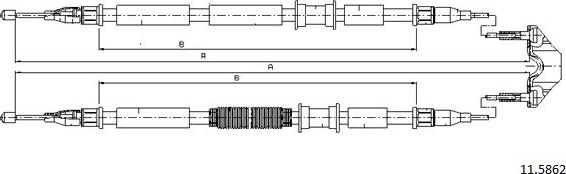 Cabor 11.5862 - Трос, гальмівна система avtolavka.club