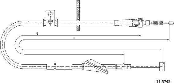 Cabor 11.5745 - Трос, гальмівна система avtolavka.club