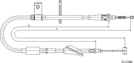 Cabor 11.5746 - Трос, гальмівна система avtolavka.club