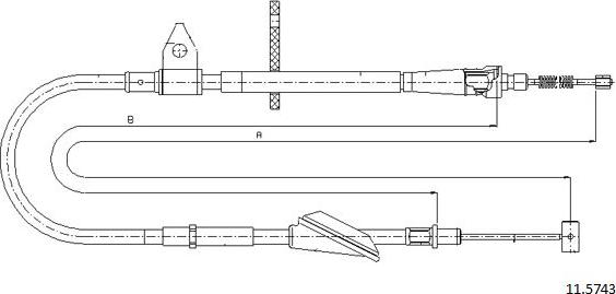 Cabor 11.5743 - Трос, гальмівна система avtolavka.club