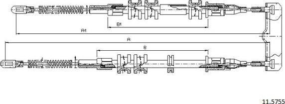 Cabor 11.5755 - Трос, гальмівна система avtolavka.club