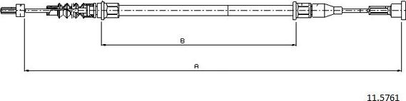 Cabor 11.5761 - Трос, гальмівна система avtolavka.club