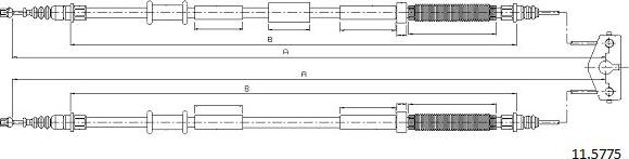 Cabor 11.5775 - Трос, гальмівна система avtolavka.club