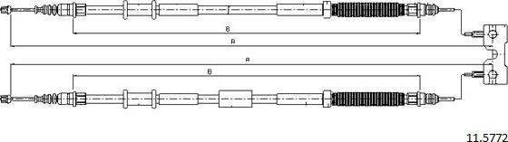 Cabor 11.5772 - Трос, гальмівна система avtolavka.club
