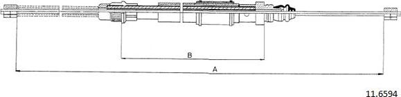 Cabor 11.6594 - Трос, гальмівна система avtolavka.club