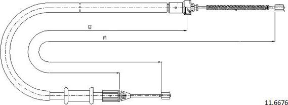 Cabor 11.6676 - Трос, гальмівна система avtolavka.club