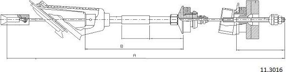 Cabor 11.3016 - Трос, управління зчепленням avtolavka.club