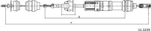 Cabor 11.3239 - Трос, управління зчепленням avtolavka.club