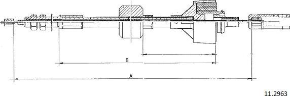 Cabor 11.2963 - Трос, управління зчепленням avtolavka.club