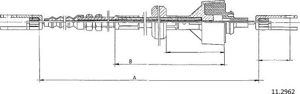 Cabor 11.2962 - Трос, управління зчепленням avtolavka.club