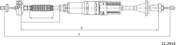 Cabor 11.2914 - Трос, управління зчепленням avtolavka.club