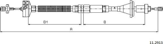 Cabor 11.2913 - Трос, управління зчепленням avtolavka.club