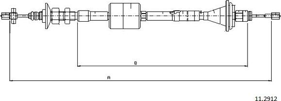 Cabor 11.2912 - Трос, управління зчепленням avtolavka.club