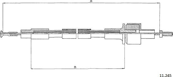 Cabor 11.245 - Трос, управління зчепленням avtolavka.club