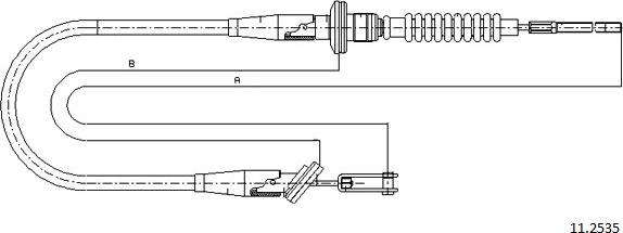 Cabor 11.2535 - Трос, управління зчепленням avtolavka.club