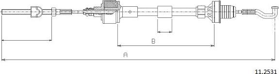 Cabor 11.2531 - Трос, управління зчепленням avtolavka.club