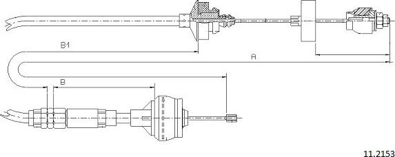 Cabor 11.2153 - Трос, управління зчепленням avtolavka.club