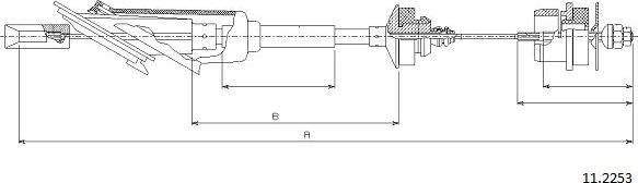 Cabor 11.2253 - Трос, управління зчепленням avtolavka.club