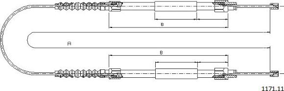 Cabor 1171.11 - Трос, гальмівна система avtolavka.club