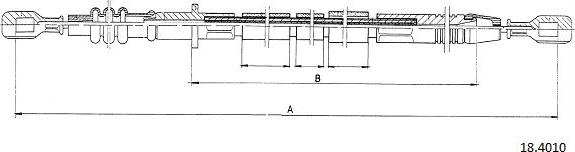 Cabor 18.4010 - Трос, управління зчепленням avtolavka.club