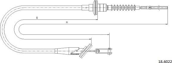 Cabor 18.6022 - Трос, управління зчепленням avtolavka.club