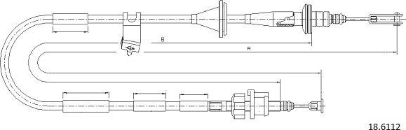 Cabor 18.6112 - Трос, управління зчепленням avtolavka.club