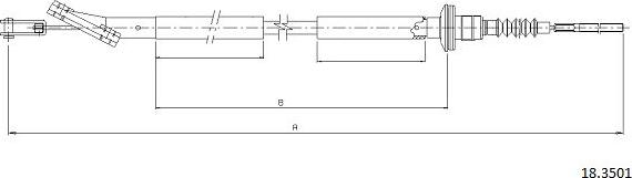 Cabor 18.3501 - Трос, управління зчепленням avtolavka.club