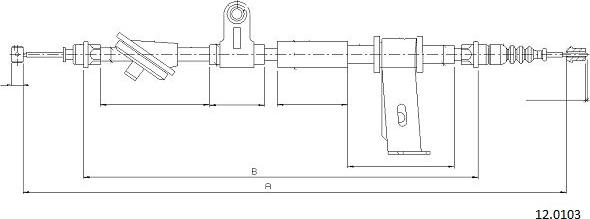 Cabor 12.0103 - Трос, гальмівна система avtolavka.club