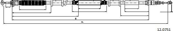 Cabor 12.0751 - Трос, гальмівна система avtolavka.club