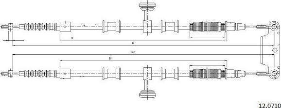 Cabor 12.0710 - Трос, гальмівна система avtolavka.club