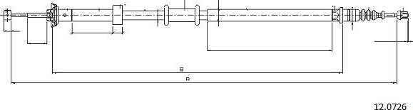 Cabor 12.0726 - Трос, гальмівна система avtolavka.club